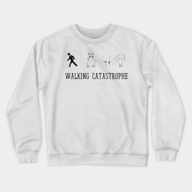 Walking Catastrophe Crewneck Sweatshirt by bowtomickey